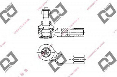 DJ PARTS de1244 -  Наконечник поперечной рулевой тяги